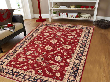 handmade Traditional Kafkaz Chobi Ziegler Red Blue Hand Knotted RECTANGLE 100% WOOL area rug 6 x 9